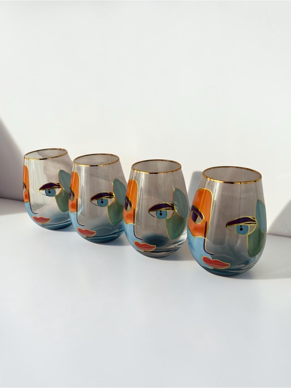 Cornet Barcelona Artistic Gaze Stemless Wine Glasses – Set of 4 - Picture 14 of 16